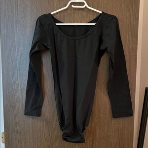 Vintage Black Long Sleeve Bodysuit